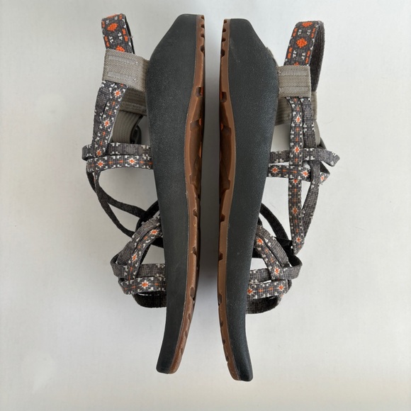 Chaco Women's Brown Orange Pattern casual Zx 2 Classic Sandals Size 10 - Picture 3 of 8